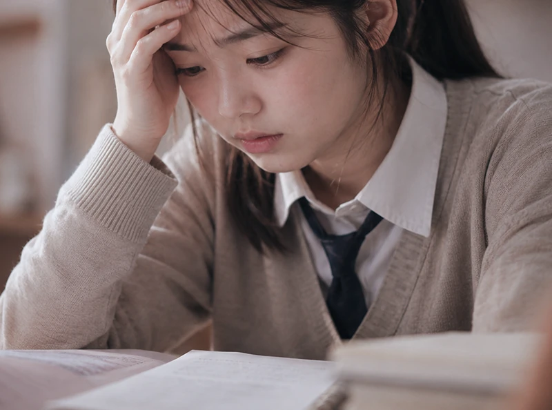 집중해서 학습하는 학생